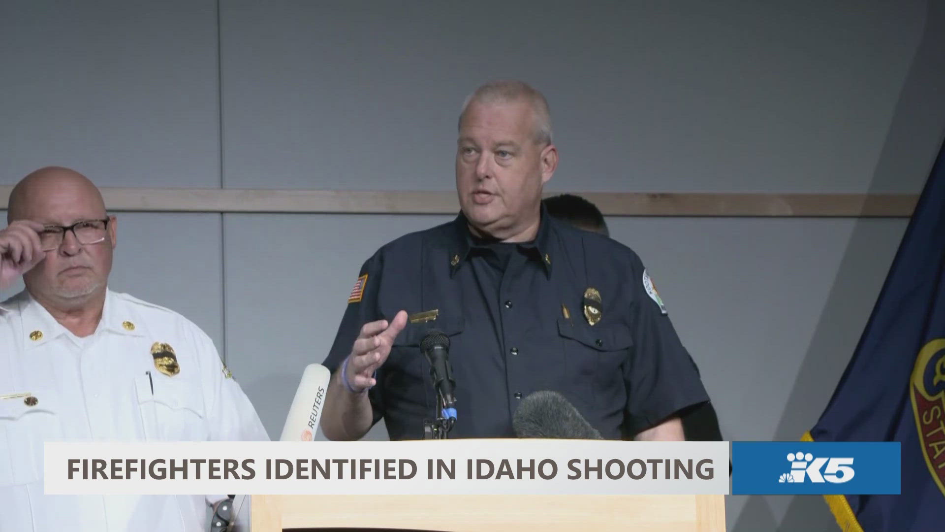 Fire officials identified Frank Harwood and John Morrison as the firefighters killed in the deadly sniper ambush.