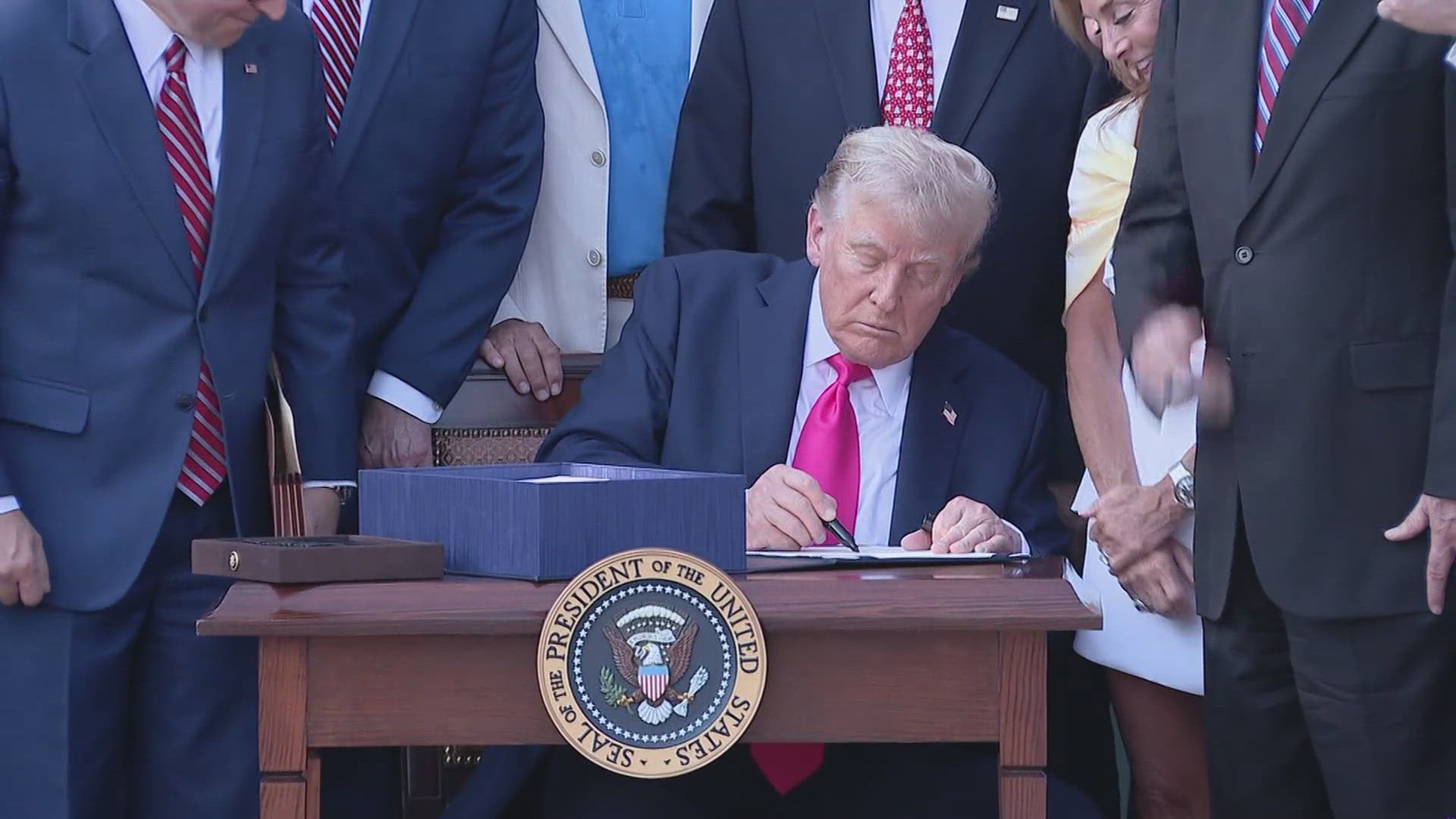 The legislation extends Trump's 2017 multi-trillion dollar tax cuts and cuts Medicaid and food stamps by $1.2 trillion.
