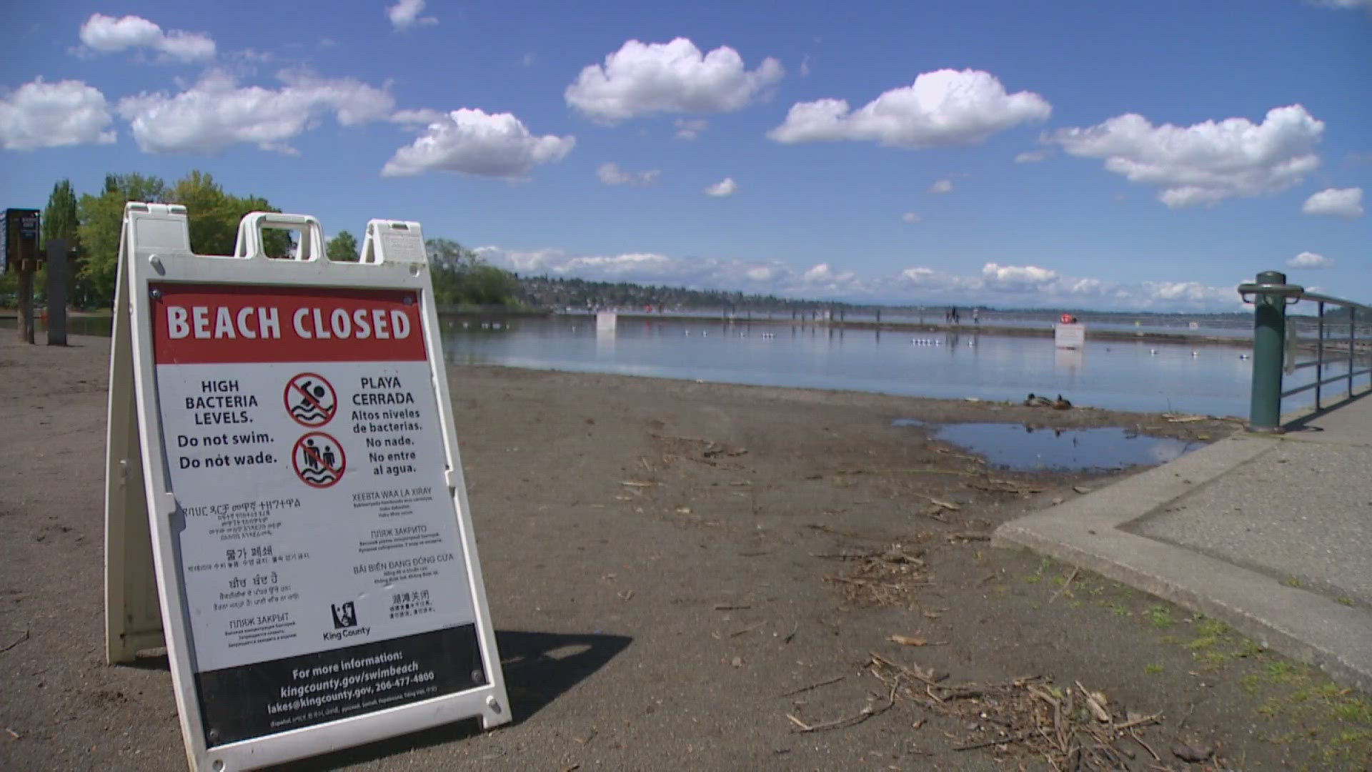 Gene Coulon Beach was closed May 22 after water quality tests revealed bacteria levels that exceeded public health safety standards.