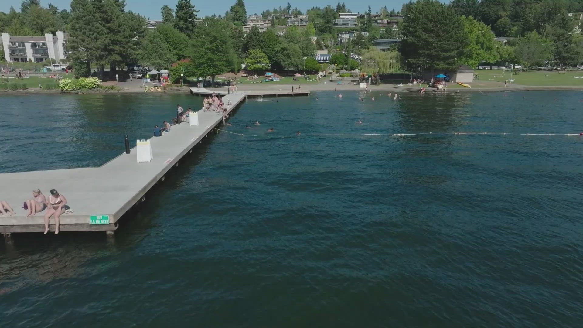 A Seattle teen was hospitalized Tuesday night after being submerged in the water for several minutes in Lake Washington, alarming Kirkland officials and beachgoers.