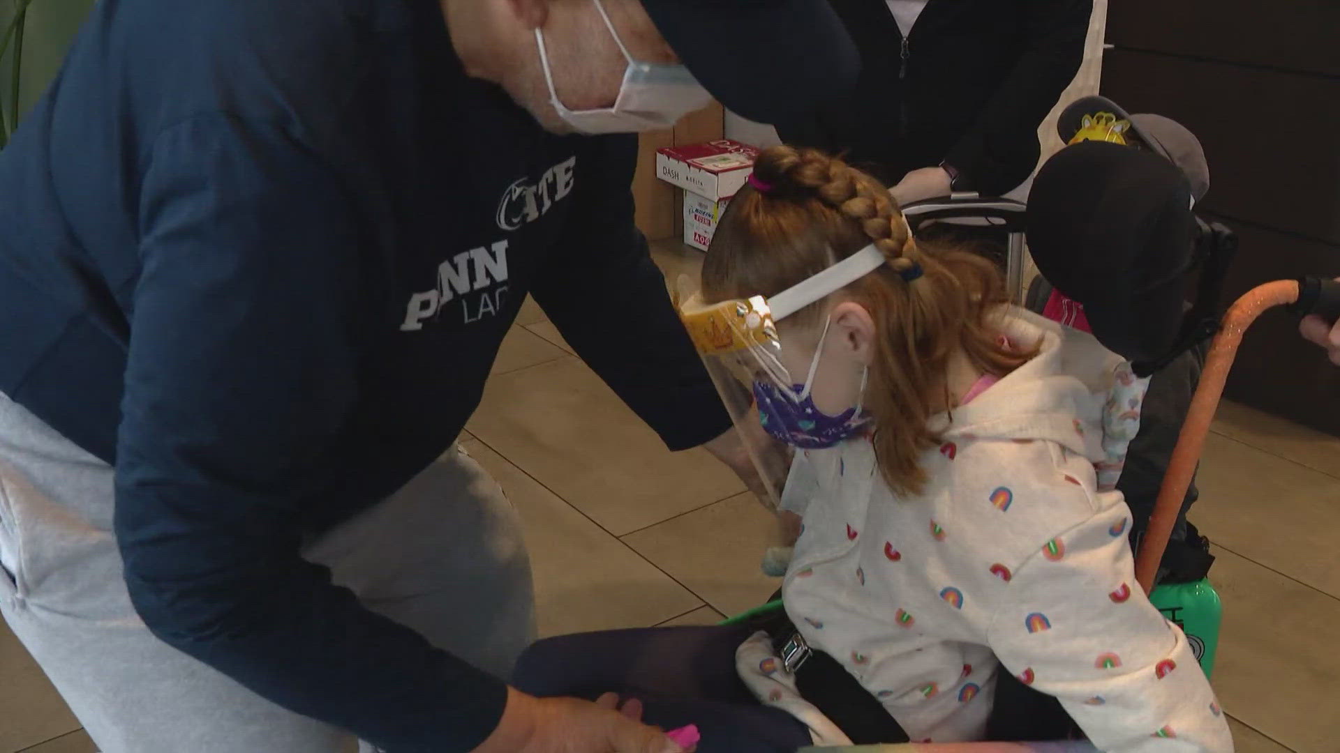 Nine-year-old Katja de Groot, who was born with a rare and severe heart defect, has undergone three open-heart surgeries since birth.